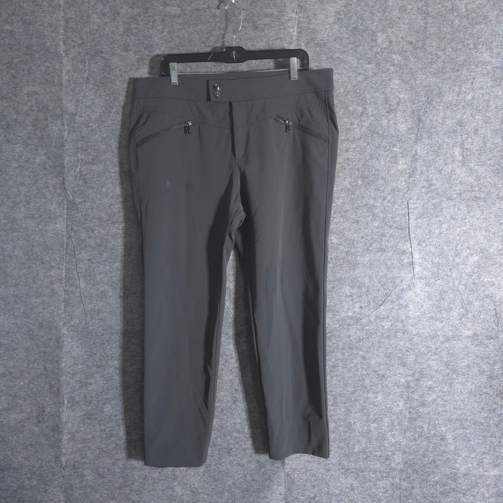 Bogner Pants Women's Gray Casual Everyday Walking Travel Zip Pocket US 12